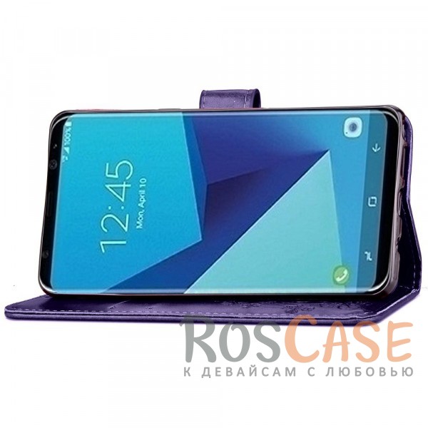 Фото Фиолетовый Чехол-книжка с узорами на магнитной застёжке для Samsung G950 Galaxy S8