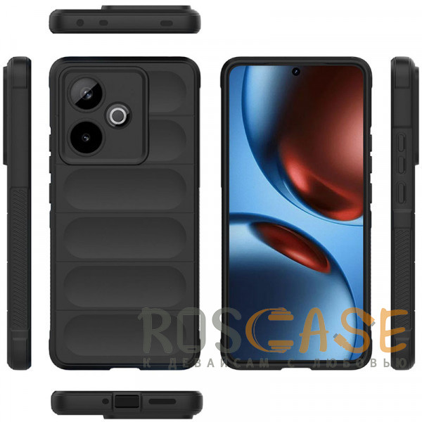 Фото Черный Flex Silicone | Противоударный чехол для Realme GT7 / GT 7 / 7T с защитой камеры и микрофиброй