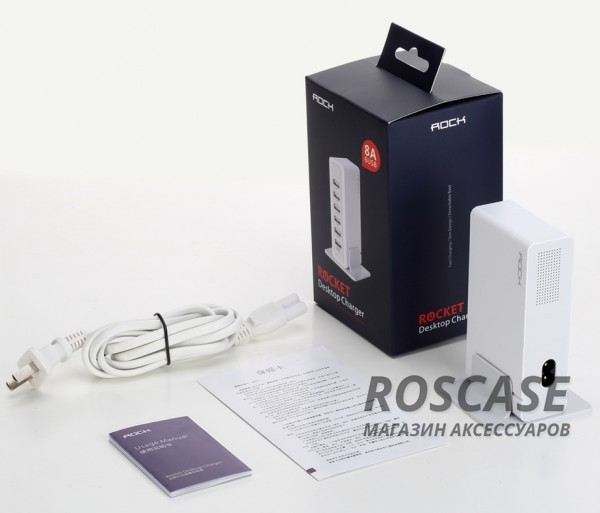 Изображение Серый / Iron grey СЗУ ROCK 6-USB 5V 8A (RWC0202)