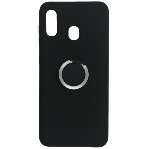 Чехол Silicone Cover с кольцом  для Samsung Galaxy A30 (A305F)