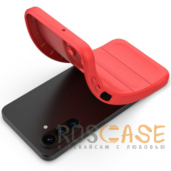 Фотография Красный Flex Silicone | Противоударный чехол для Samsung Galaxy A17 с защитой камеры и микрофиброй