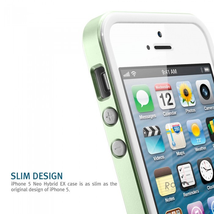 Бампер SGP Neo Hybrid EX Slim Snow Series для Apple iPhone 5 (+ пленка)