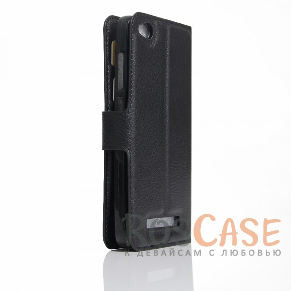 Фотография Черный Wallet | Кожаный чехол-кошелек с внутренними карманами для Xiaomi Redmi 4a