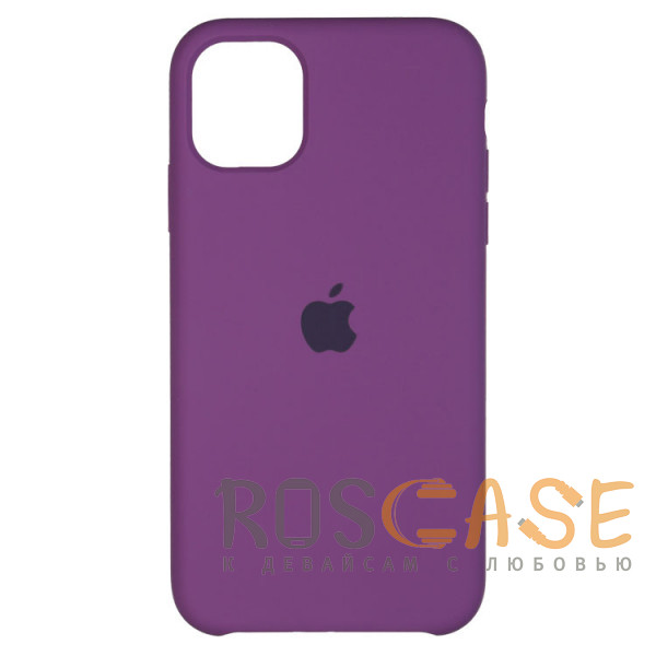 Фото Фиолетовый Силиконовый чехол Silicone Case с микрофиброй для iPhone 11 Pro Max