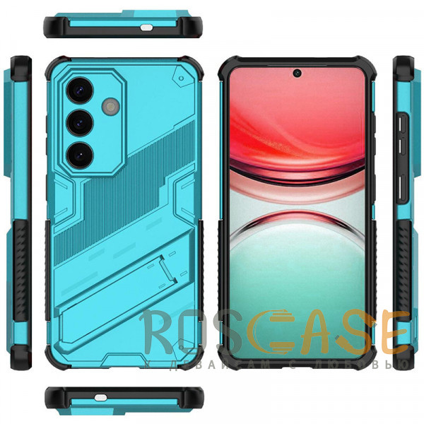 Изображение Голубой Megatron | Противоударный чехол-подставка для Samsung Galaxy S26 с защитой камеры