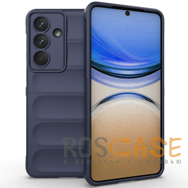 Фото Темно-синий Flex Silicone | Противоударный чехол для Samsung Galaxy S26 Plus с защитой камеры и микрофиброй