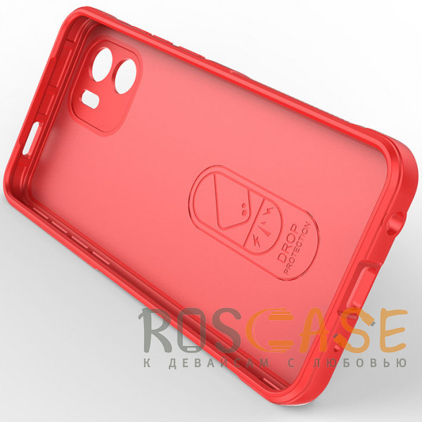 Изображение Красный Flex Silicone | Противоударный чехол для Xiaomi Redmi A1 4G с защитой камеры и микрофиброй