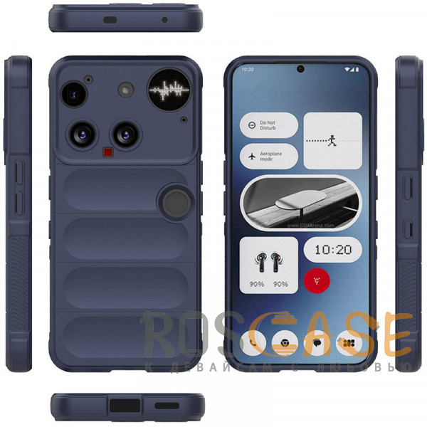 Фото Темно-синий Flex Silicone | Противоударный чехол для Nothing Phone 3 с защитой камеры и микрофиброй