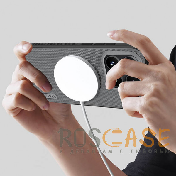 Изображение Серый Nillkin Super Frosted Shield Magnetic | Полупрозрачный чехол с поддержкой Magsafe для Xiaomi Mi 17