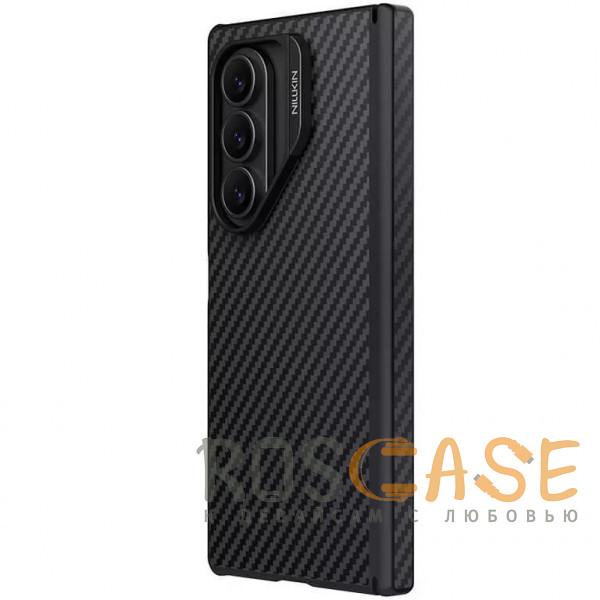 Изображение Черный Nillkin Synthetic Fiber Magnetic | Чехол с карбоновой текстурой для Samsung Galaxy Z Fold 7 с поддержкой Magsafe