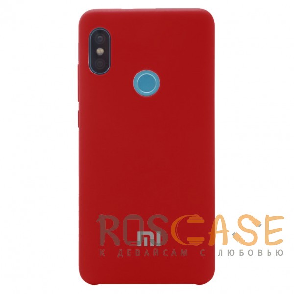 Фото Бордовый / Garnet Red Силиконовый чехол для Xiaomi Redmi Note 5 Pro / Note 5 (AI Dual Camera) с покрытием soft touch