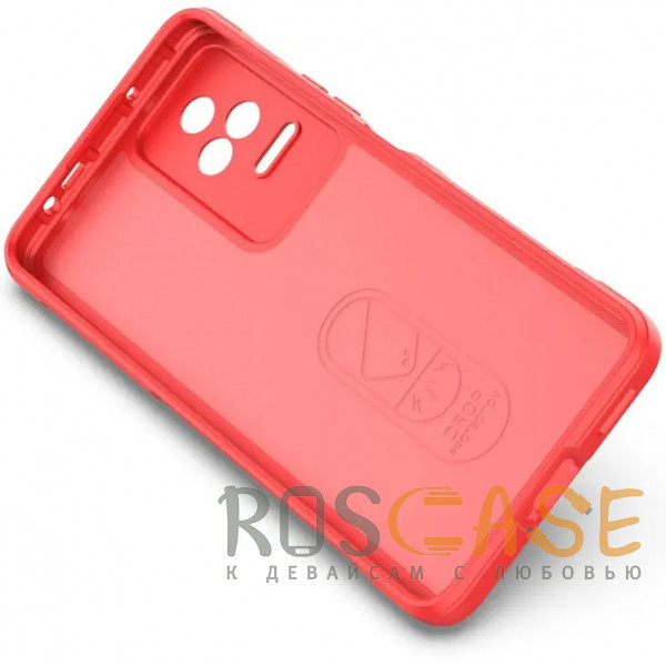Изображение Красный Flex Silicone | Противоударный чехол для Xiaomi Poco F4 / Redmi K40s с защитой камеры и микрофиброй