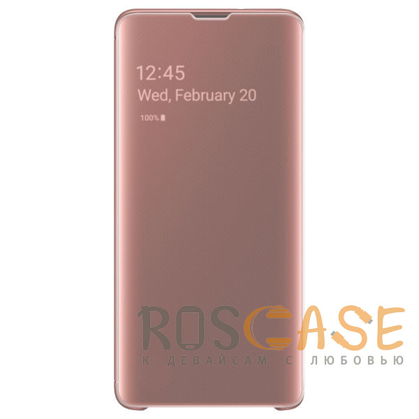 Фото Rose Gold Чехол-книжка RosCase с дизайном Clear View для Huawei Honor 8X