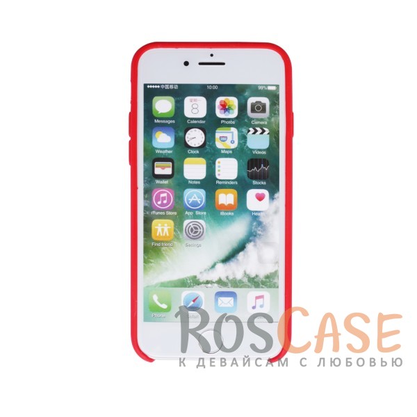 Фотография Красный / Red Оригинальный силиконовый чехол для Apple iPhone 7 (4.7") (реплика)
