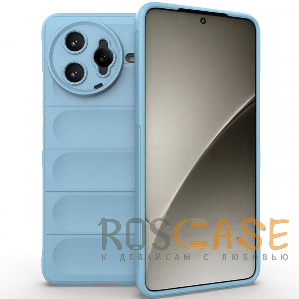 Фото Голубой Flex Silicone | Противоударный чехол для Xiaomi Poco F7 Ultra / Redmi K80 Pro с защитой камеры и микрофиброй