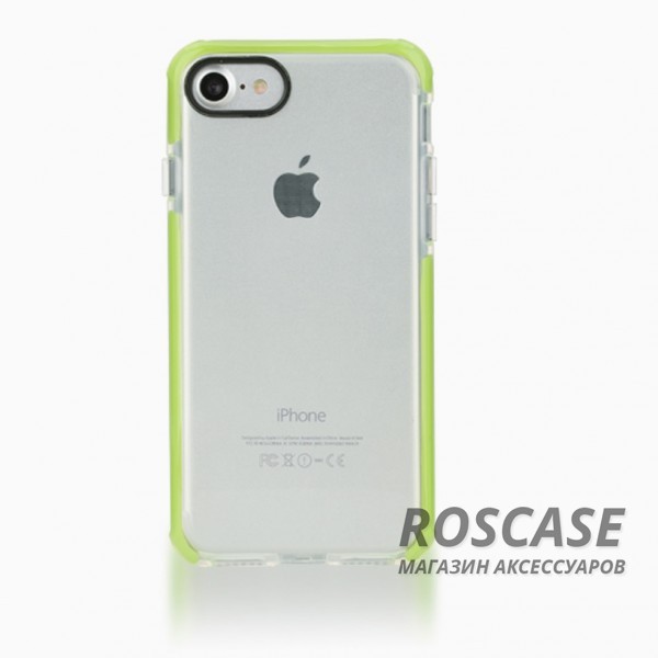 Изображение Зеленый / Transparent Green Rock Guard | Чехол для Apple iPhone 7 / 8 (4.7") с цветной окантовкой