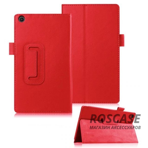 Фото Красный TTX | Кожаный чехол-книжка для Asus ZenPad 7.0 (Z370C/ Z370CG)