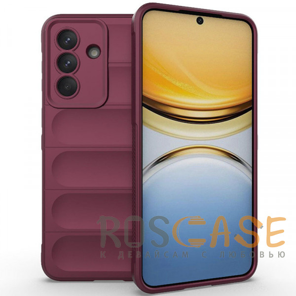 Фото Бордовый Flex Silicone | Противоударный чехол для Samsung Galaxy A57 с защитой камеры и микрофиброй
