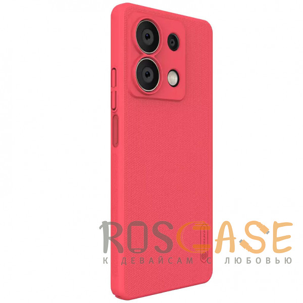 Фотография Красный Nillkin Super Frosted Shield | Матовый пластиковый чехол для Xiaomi Redmi Note 13 5G