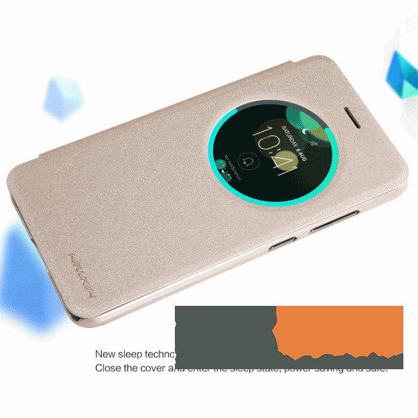 Изображение Золотой Nillkin Sparkle | Чехол-книжка с функцией Sleep Mode для Asus Zenfone 3 (ZE552KL)