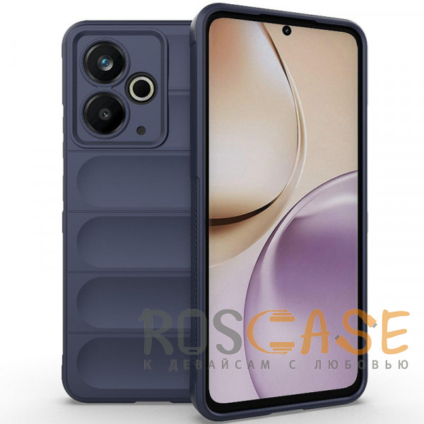 Фото Темно-синий Flex Silicone | Противоударный чехол для Realme 14T 5G с защитой камеры и микрофиброй
