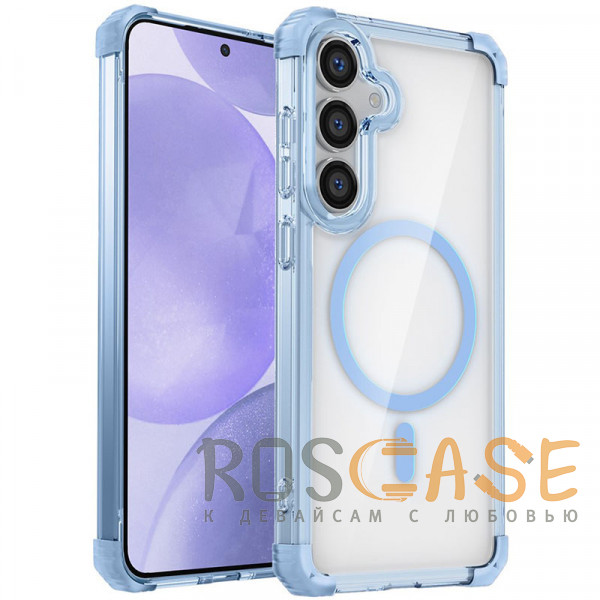 Фото Синий Nature Magnetic | Прозрачный противоударный чехол с поддержкой MagSafe для Samsung Galaxy S26 Plus