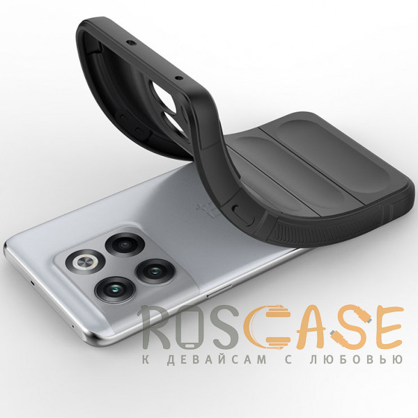 Фотография Черный Flex Silicone | Противоударный чехол для OnePlus 10T / Ace Pro с защитой камеры и микрофиброй