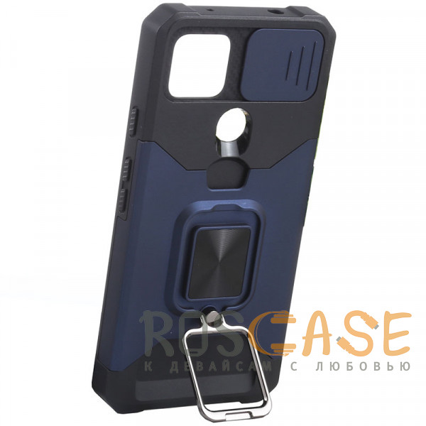 Фотография Темно-синий Multi Case | Чехол с кольцом, отделением для карты и шторкой камеры для Google Pixel 5a