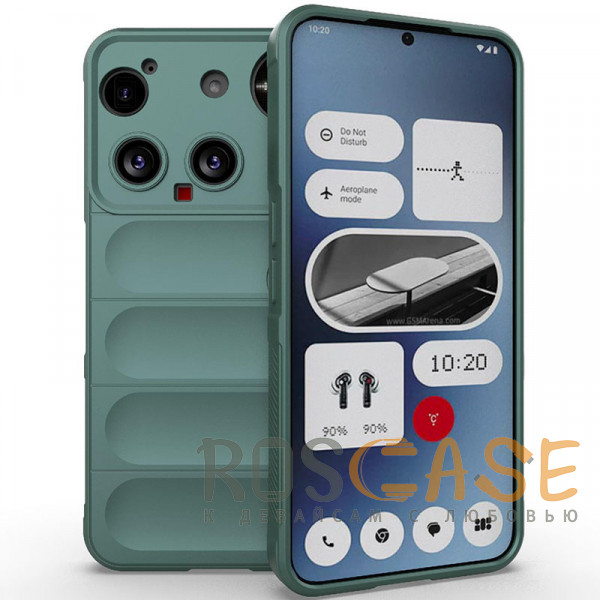 Фото Зеленый Flex Silicone | Противоударный чехол для Nothing Phone 3 с защитой камеры и микрофиброй