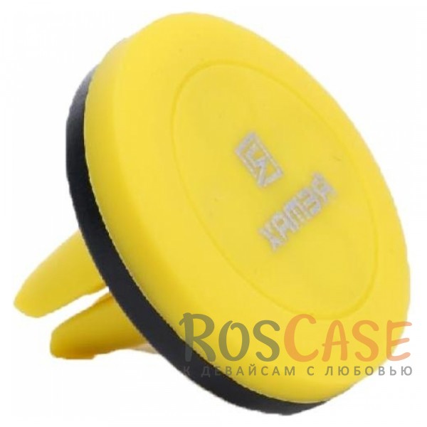 Фото Желтый Remax Air Vent RM-C10 | Яркий магнитный держатель для смартфона