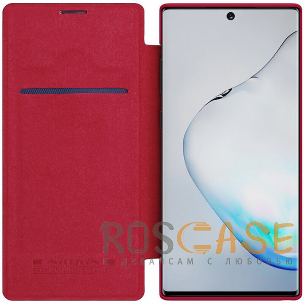 Изображение Красный Nillkin Qin | Чехол-книжка из Premium экокожи для Samsung Galaxy Note 10 Plus