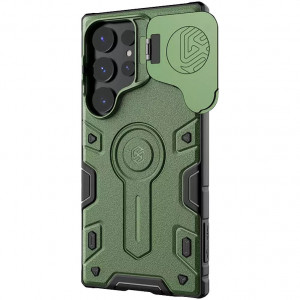 Nillkin CamShield Armor Magnetic | Противоударный чехол с поддержкой MagSafe и защитой камеры  для Samsung Galaxy S24 Ultra