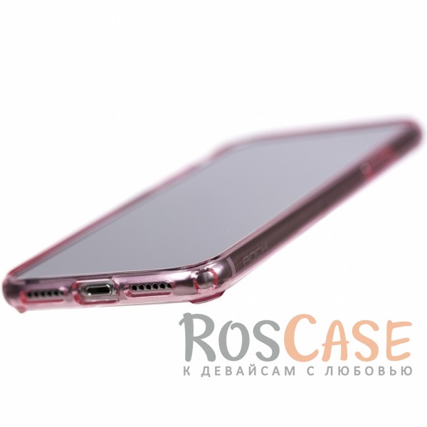 Фото Розовый ультратонкий пластиковый чехол-накладка с дополнительной защитой углов и кнопок для Apple iPhone X (5.8")/XS (5.8") (Уценка)