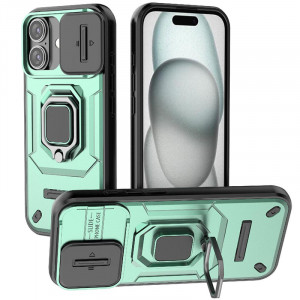 Transformer Ring Holder | Противоударный чехол с кольцом и шторкой камеры  для iPhone 17