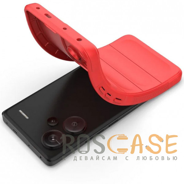 Фотография Красный Flex Silicone | Противоударный чехол для Xiaomi Redmi Note 13 Pro Plus 5G с защитой камеры и микрофиброй
