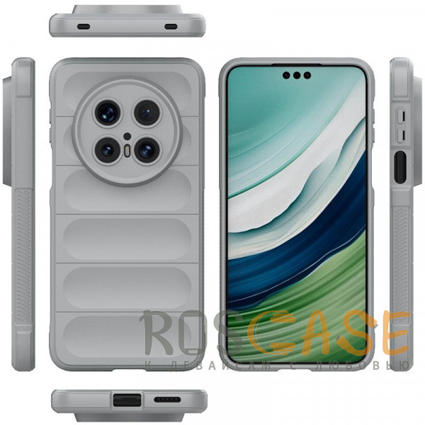 Фото Серый Flex Silicone | Противоударный чехол для Huawei Mate 70 Pro / 70 Pro Plus с защитой камеры и микрофиброй