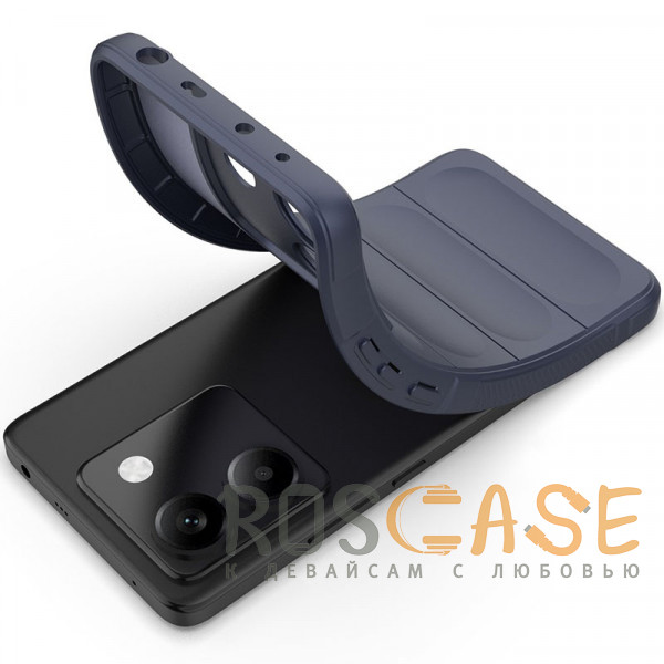Фотография Темно-синий Flex Silicone | Противоударный чехол для Xiaomi Poco M7 Pro 5G с защитой камеры и микрофиброй