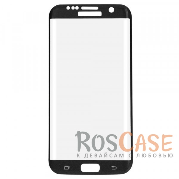 Фотография Черный Защитное стекло с цветной рамкой на весь экран с олеофобным покрытием "анти-отпечатки" для Samsung G935F Galaxy S7 Edge