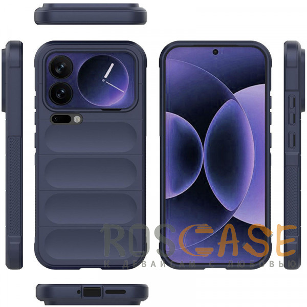 Фото Темно-синий Flex Silicone | Противоударный чехол для Xiaomi Mi 17 Pro Max с защитой камеры и микрофиброй