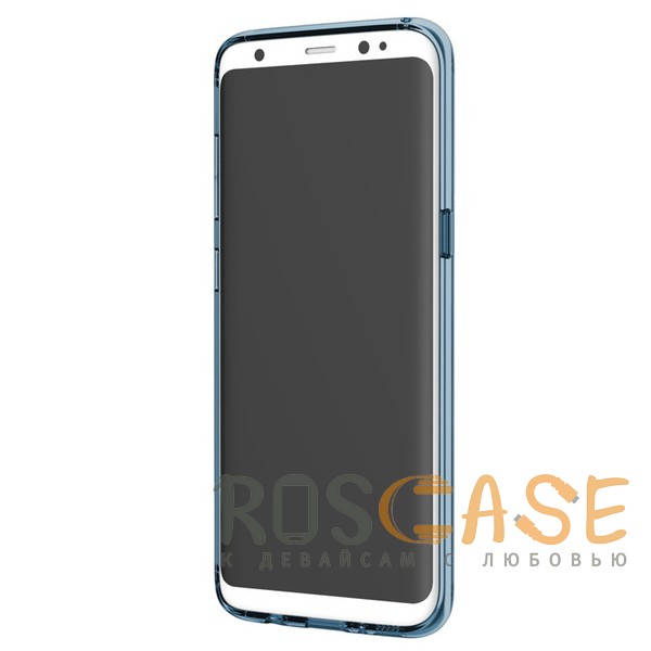 Фотография Синий / Transparent Blue Rock Pure | Ультратонкий чехол для Samsung G955 Galaxy S8 Plus из прозрачного пластика