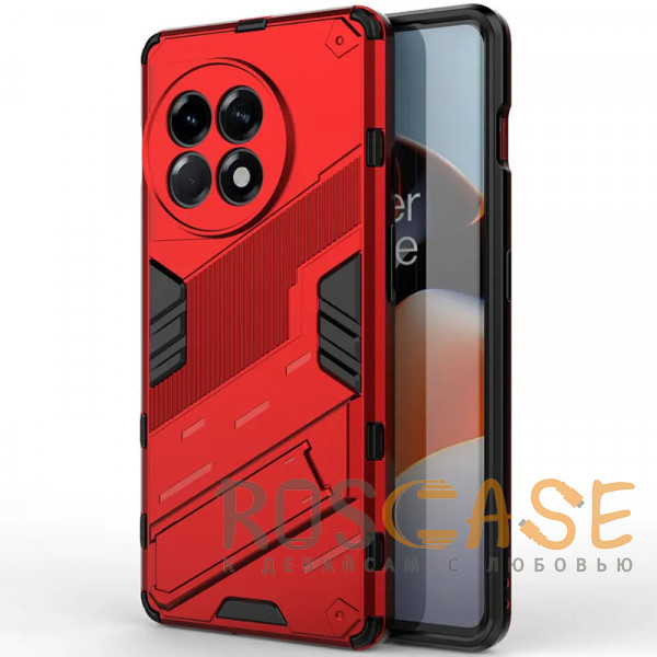 Фото Красный Megatron | Противоударный чехол-подставка для OnePlus 11R / Ace 2 с защитой камеры