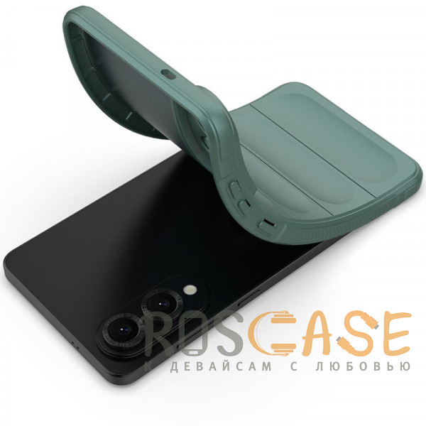 Фотография Зеленый Flex Silicone | Противоударный чехол для Samsung Galaxy S25 Edge с защитой камеры и микрофиброй