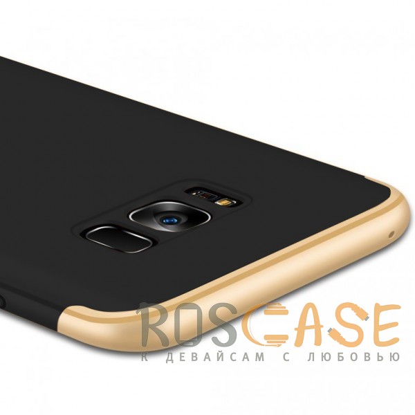 Фото Черный / Золотой GKK LikGus 360° | Двухсторонний чехол для Samsung G955 Galaxy S8 Plus с защитными вставками