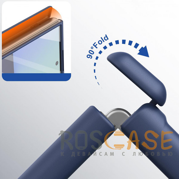 Фотография Темно-синий Чехол 3D с Magsafe и внешним стеклом для Samsung Galaxy Z Fold 8 Ultra