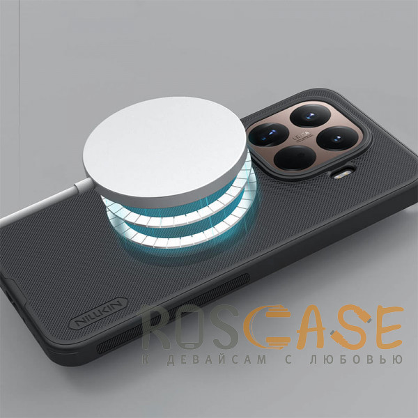 Изображение Черный Nillkin Super Frosted Shield Magnetic | Пластиковый чехол с поддержкой Magsafe для Xiaomi Mi 15T Pro