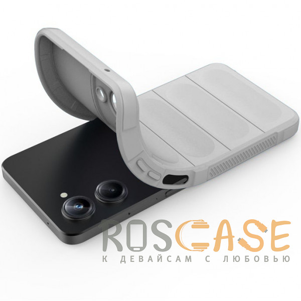 Фотография Серый Flex Silicone | Противоударный чехол для Realme 10 Pro 5G с защитой камеры и микрофиброй