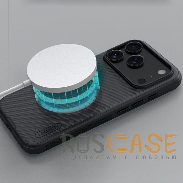 Фотография Черный Nillkin Super Frosted Shield Magnetic | Пластиковый чехол с поддержкой магнитной зарядки Magsafe для iPhone 17 Pro Max