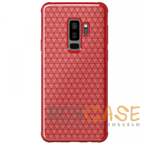 Фото Красный Nillkin Weave | Ультратонкий чехол для Samsung Galaxy S9+ с дополнительной защитой углов