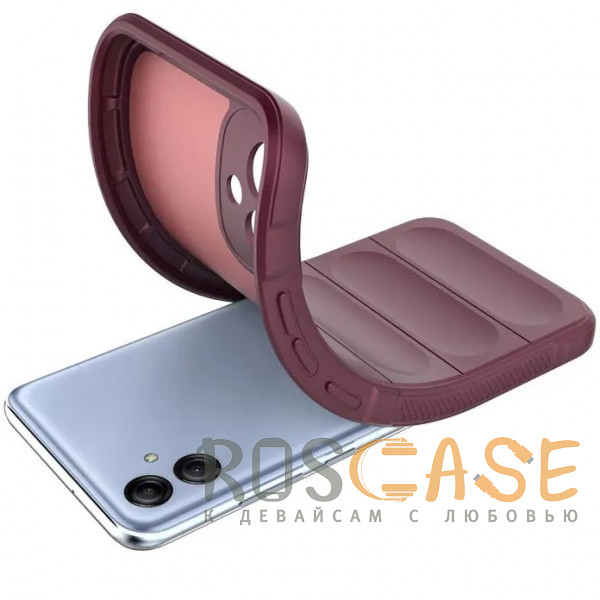 Фотография Бордовый Flex Silicone | Противоударный чехол для Samsung Galaxy A04e 4G с защитой камеры и микрофиброй