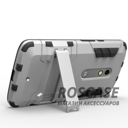 Изображение Серебряный / Satin Silver Transformer | Противоударный чехол для Motorola Moto X Play (XT1562) с мощной защитой корпуса